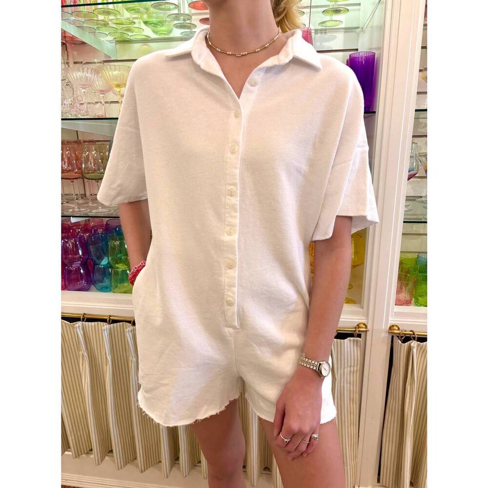 NEW STARKX terry amaya playsuit in white